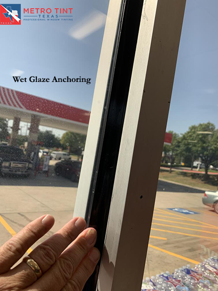 Wet Glaze Window Film Anchoring System,