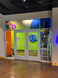 Decorative window film for a kids center