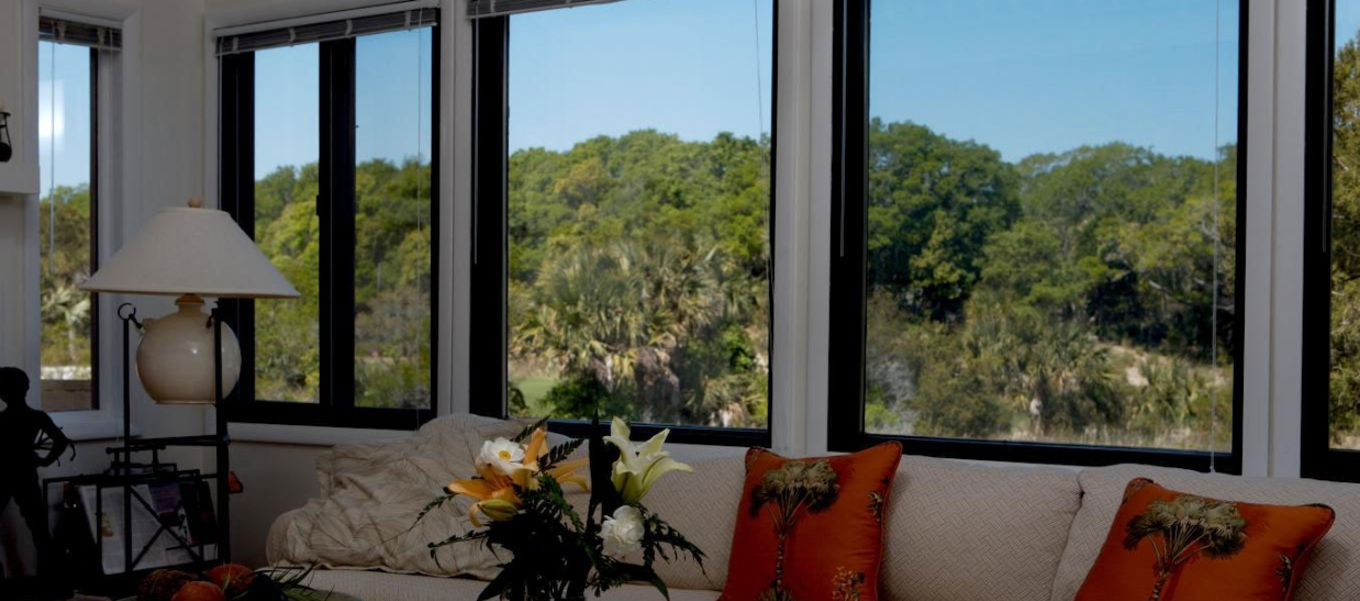 Image of windows overlooking a valley with window films 